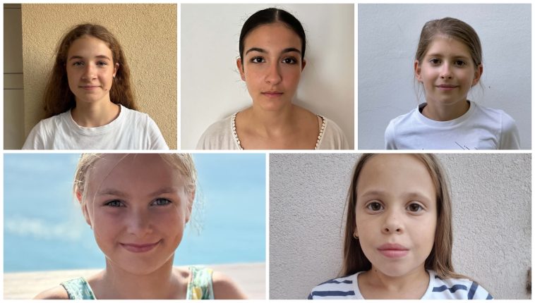 Felül Patay Sára (U18), Ardai Virág (U18), Molitorisz Lilla (U14), alul Tóth Luca (U14) és Köteles Gréta (U14).